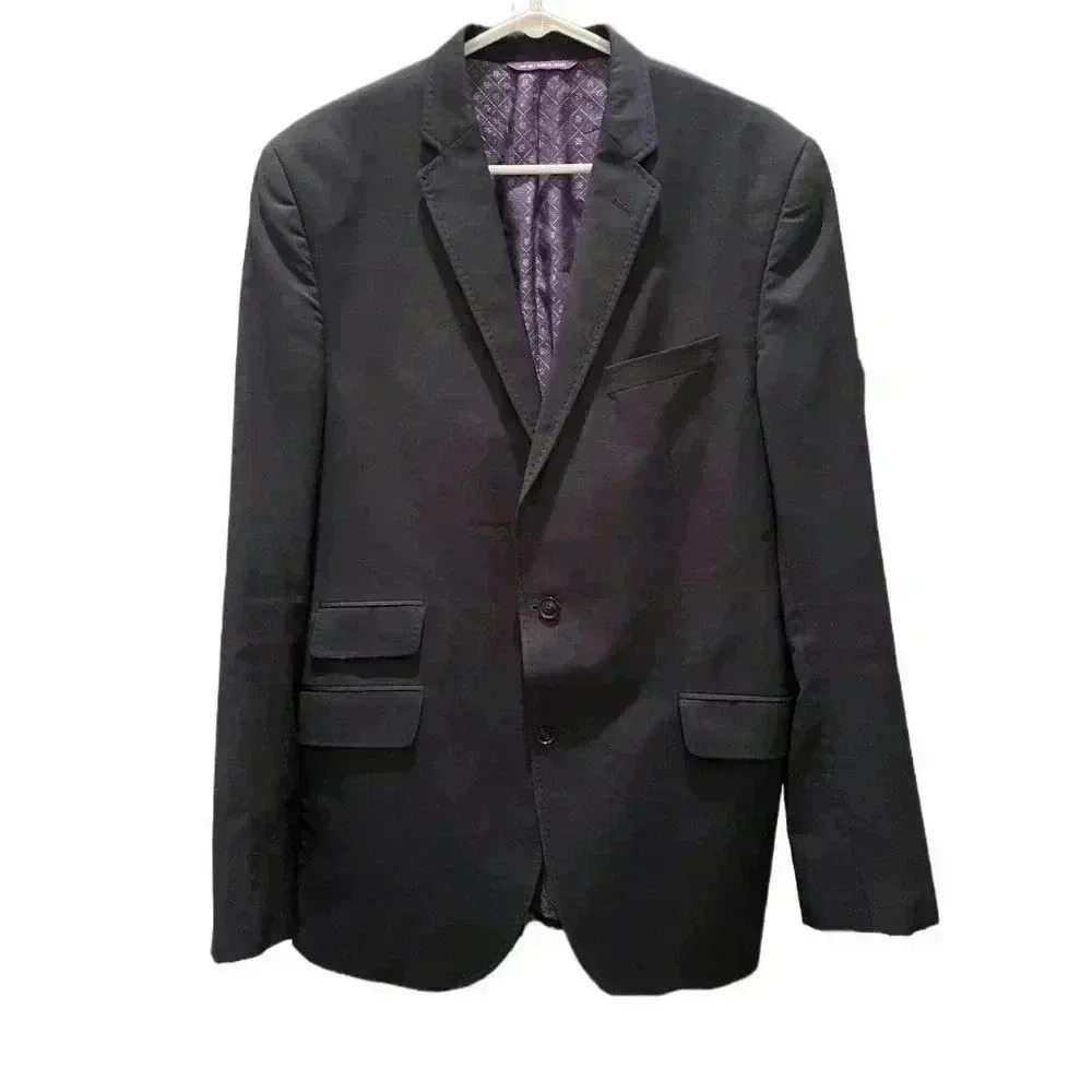 TED BAKER Endurance Blue Blazer with Shoulder Pads - size 44